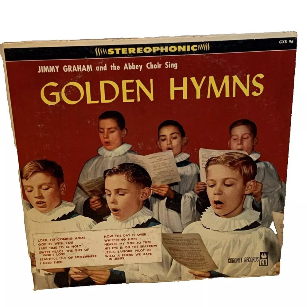 Jimmy Graham and The Abbey Choir Golden Hymns (Vinyl, 1966) Coronet CXS 96 VG+